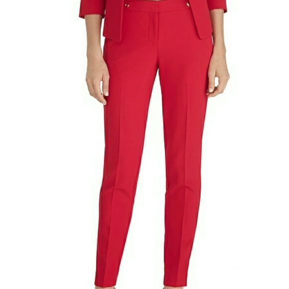 WHBM Red Taper Ankle Pants - Picture 1 of 4